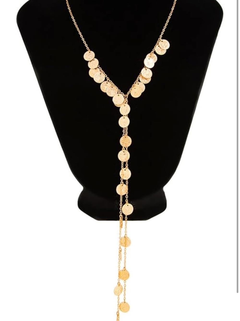 Anthropologie Gold Coin Lariat Necklace - Picture 2 of 4